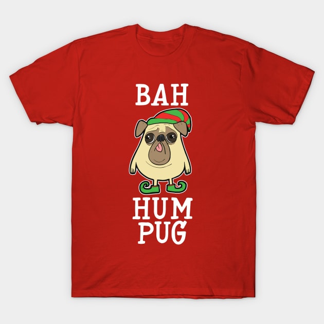 Bah Hum Pug - Fawn T-Shirt by NinthStreetShirts